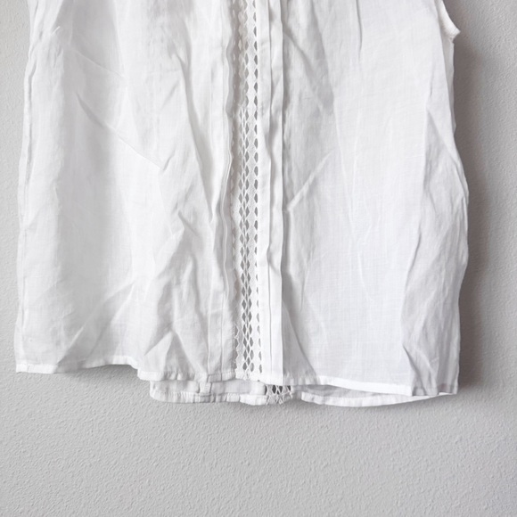 Frame Cali Ramie Lace Inset Sleeveless Top - Picture 11 of 14